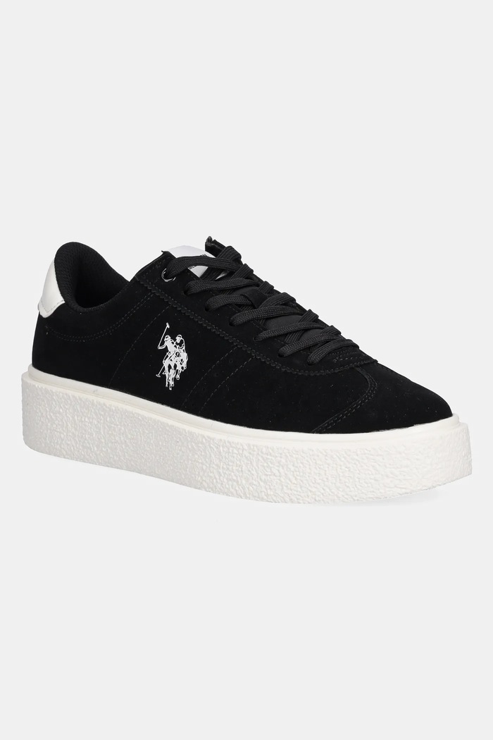 Tenisky U.S. Polo Assn. JODY002 imitácia semišu čierna JODY002W.EU1
