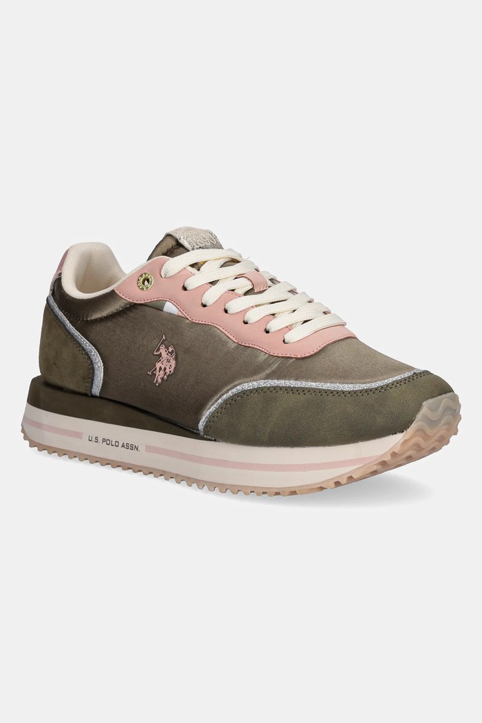 Маратонки U.S. Polo Assn. SACHA009C еко велур зелен SACHA009W.ENH1