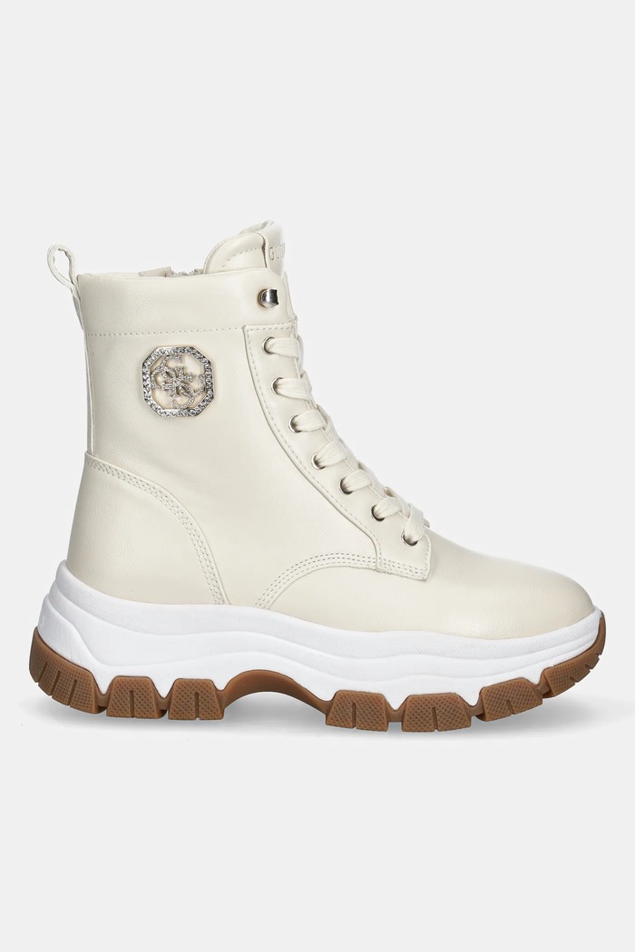 Nízké kozačky Guess BENZON FLFBNZ.ELE12.CREAM béžová AW25
