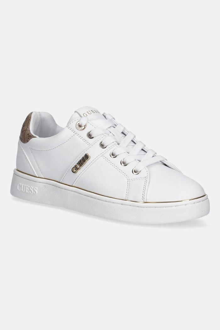 Guess sneakersy BRITZ imitacja skóry licowej biały FLFBTZ.ELE12.WHITE
