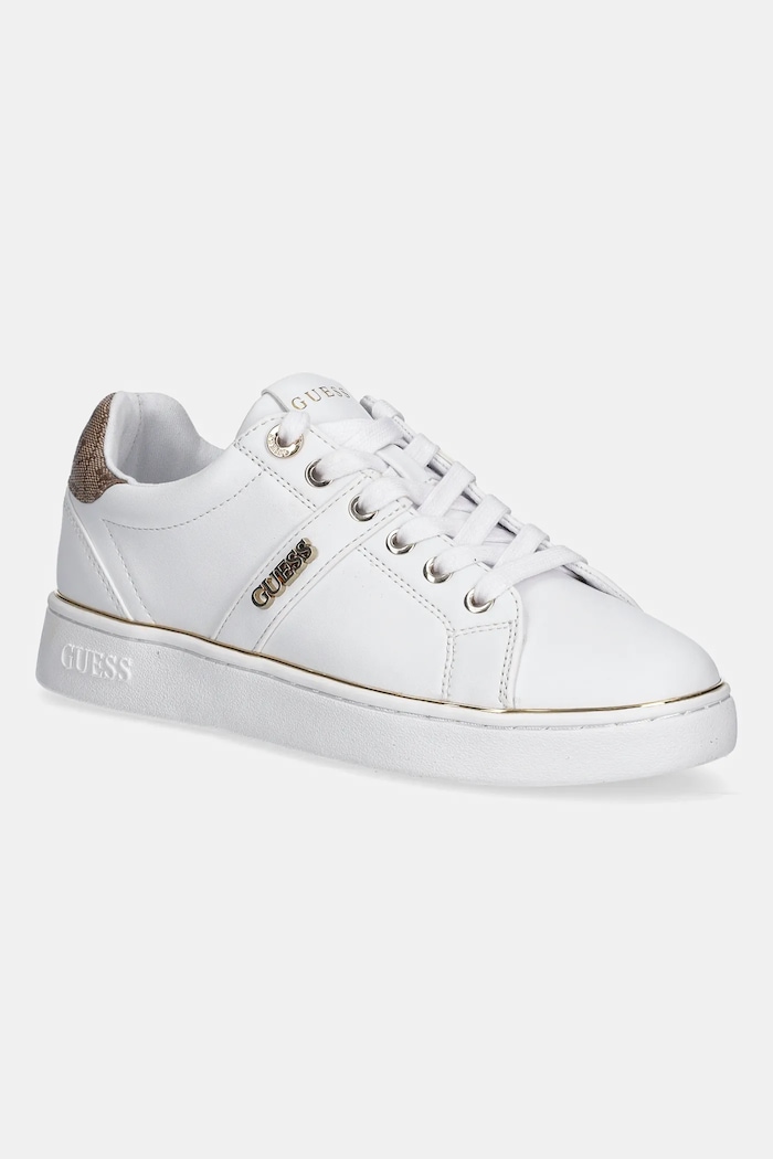 Guess sneakersy BRITZ imitacja skóry licowej biały FLFBTZ.ELE12.WHITE