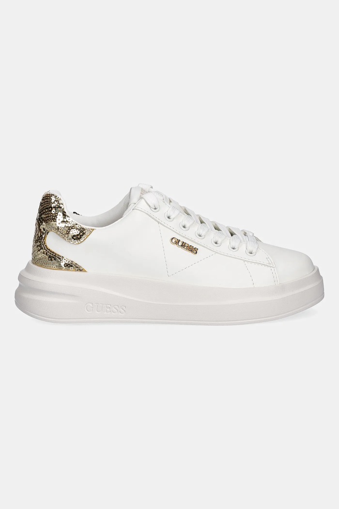 Guess sneakersy skórzane ELBINA10 FLFE10.ELE12.WHIGO biały AW25