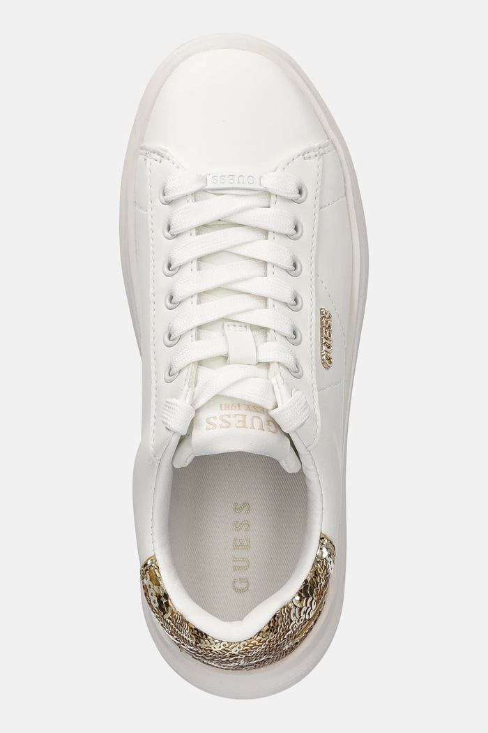 Guess sneakersy skórzane ELBINA10 biały FLFE10.ELE12.WHIGO