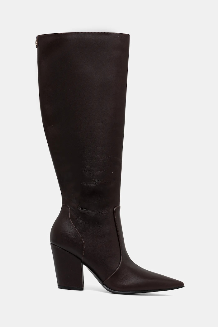 Guess kozaki skórzane NARIEL FLFNRL.LEA11.BROWN brązowy NC25