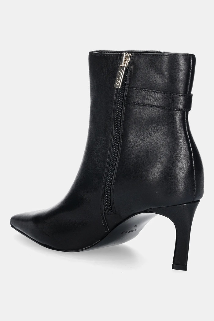 Obuv Kožené členkové topánky Guess PAISLIE FLFPAI.LEA10.BLACK čierna