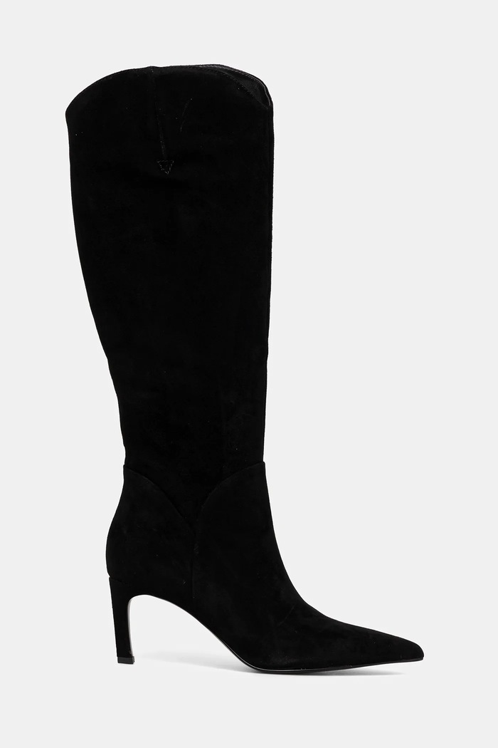 Guess kozaki zamszowe PALISTA FLFPTA.SUE11.BLACK czarny NC25