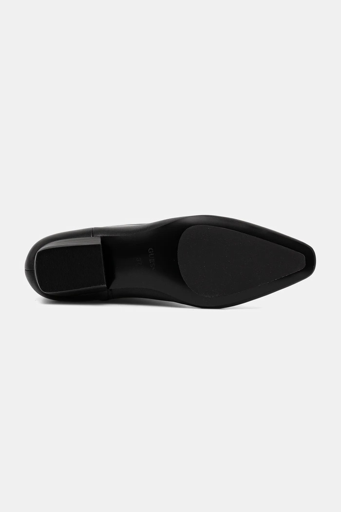 Guess bőr csizma SARLIE FLFSAR.LEA11.BLACK fekete