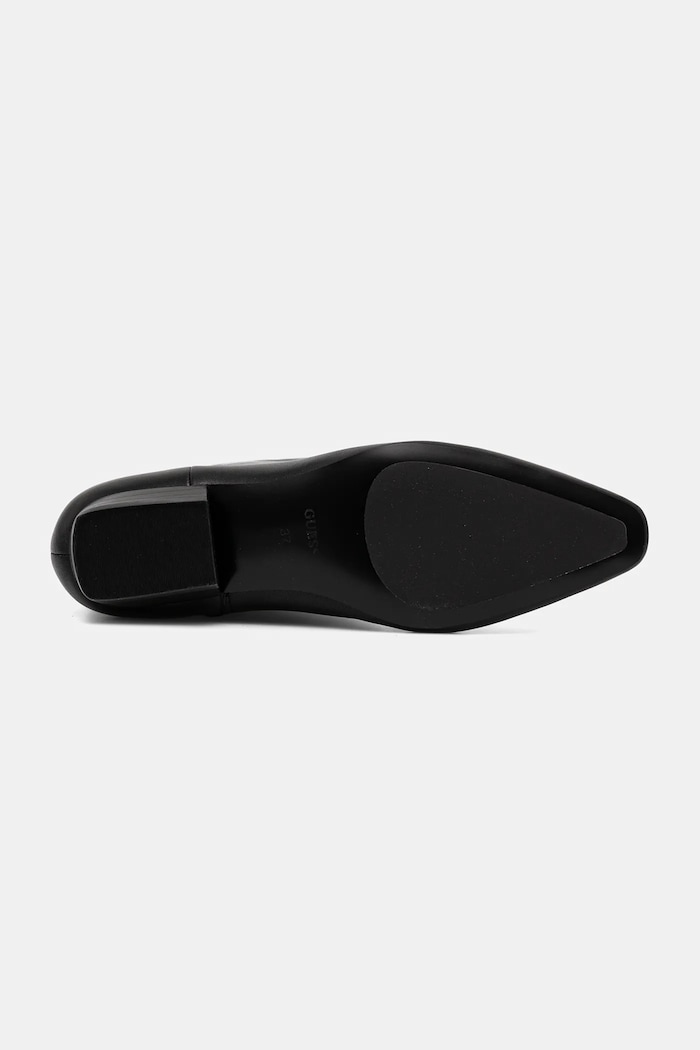 Guess bőr csizma SARLIE FLFSAR.LEA11.BLACK fekete
