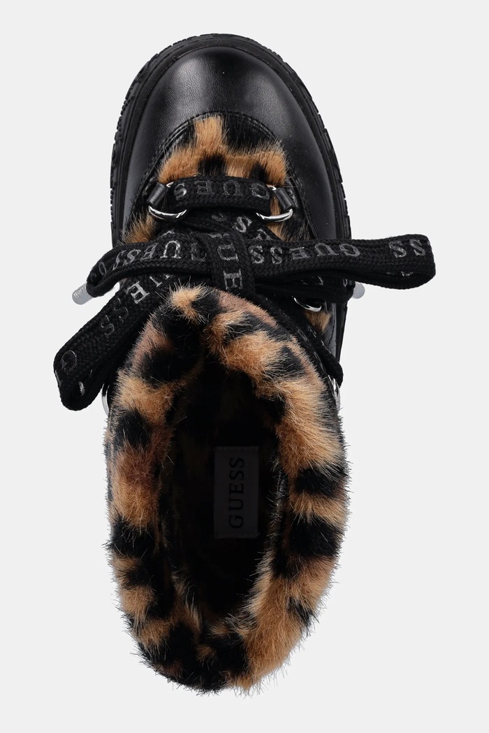 Guess hócipő UNESSA fekete FLFUEK.FUR10.LEOPA