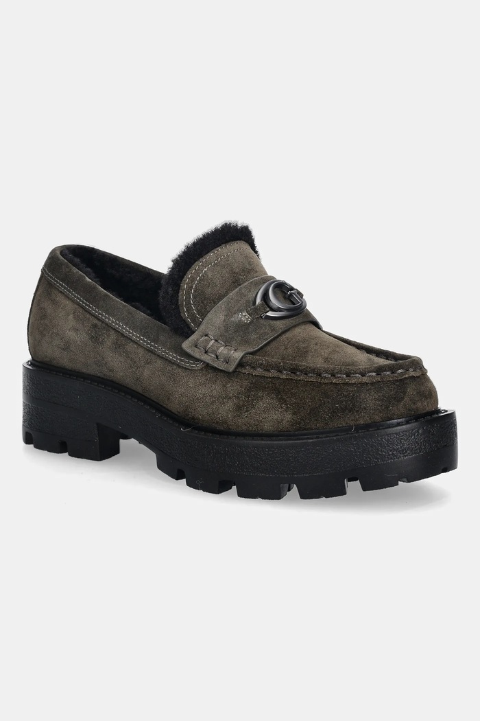 Semišové mokasíny Guess YANIKAY semišová koža zelená FLFYKY.SUE14.GREEN