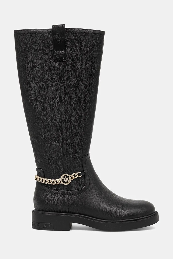 Vysoké čižmy Guess FYONAL2 FLFYON.FAL11.BLACK čierna AW25