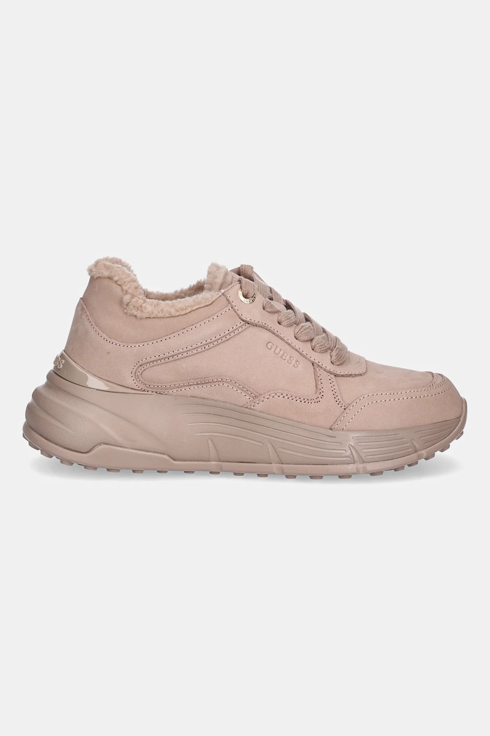 Guess sneakersy nubukowe FARREA2 FLF2RR.LEA12.BLUSH różowy AW25