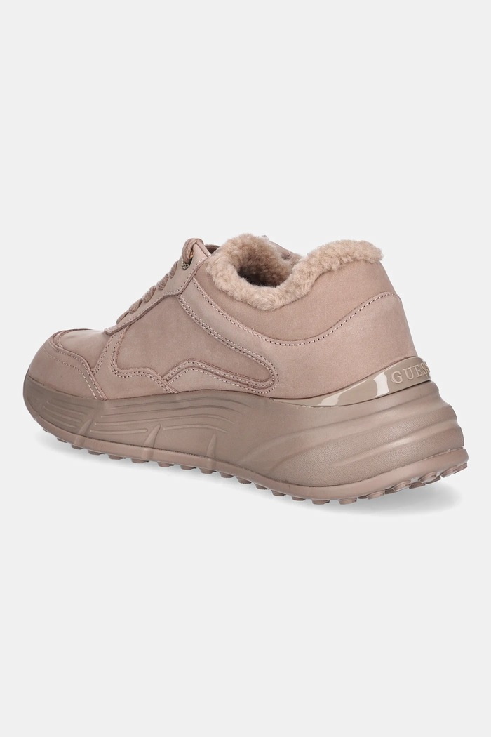 Obuwie Guess sneakersy nubukowe FARREA2 FLF2RR.LEA12.BLUSH różowy