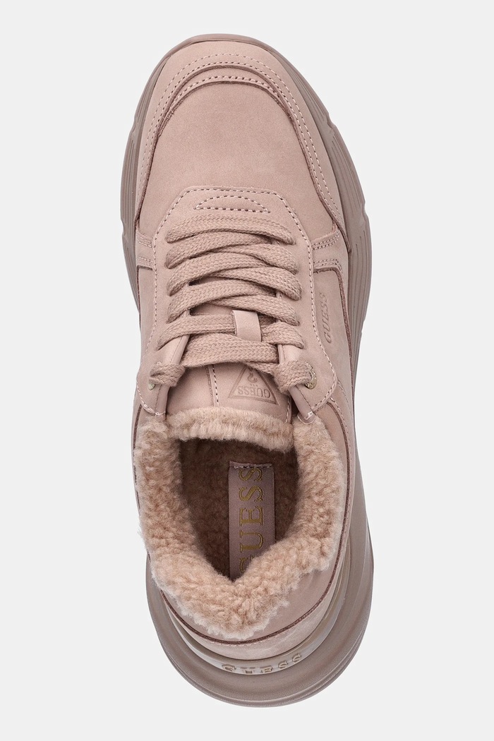 Guess sneakersy nubukowe FARREA2 różowy FLF2RR.LEA12.BLUSH