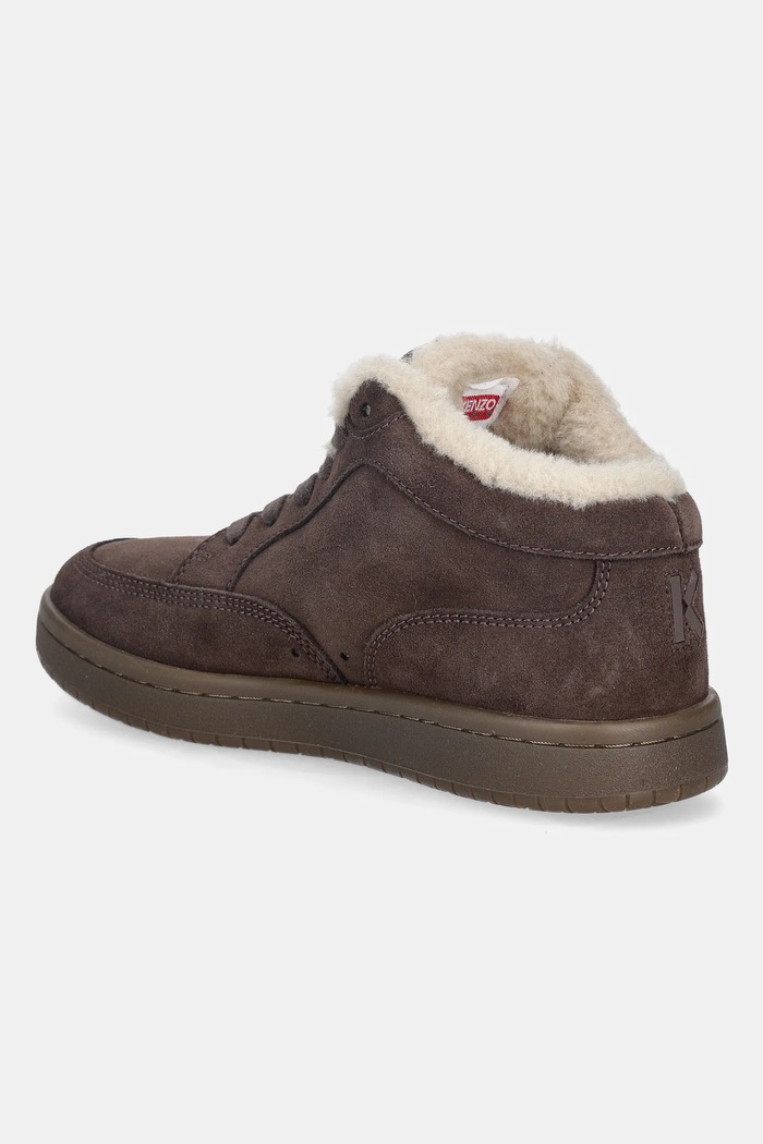 Obuwie Kenzo sneakersy zamszowe Dome Mid Top Sneakers FF62SN062L58.14 brązowy