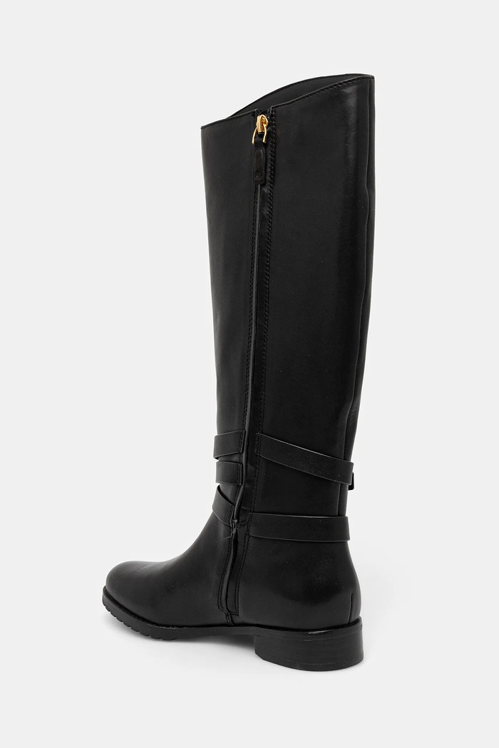 Cipők Lauren Ralph Lauren bőr csizma Collins Tll 802967771001.001 fekete