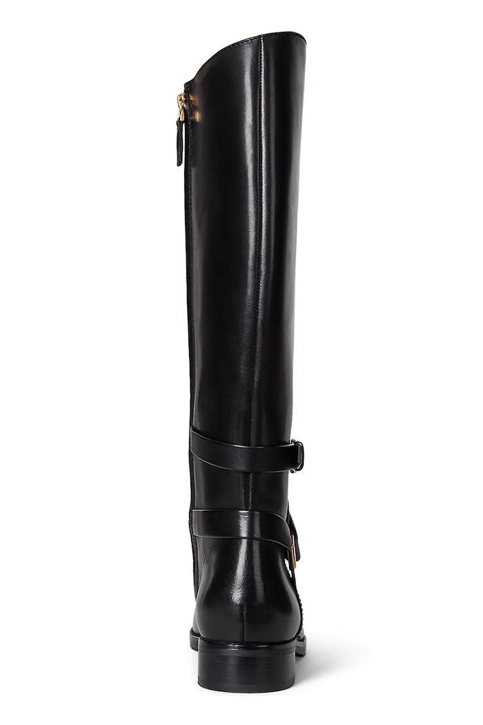 Obuwie Lauren Ralph Lauren kozaki skórzane Collins Tll 802967771001.001 czarny