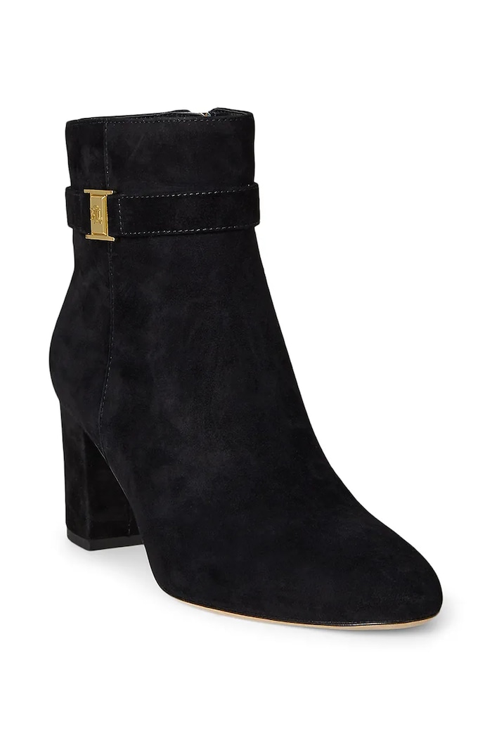 Semišové topánky Lauren Ralph Lauren Kellie Bt Hl 802967827001.001 čierna AW25