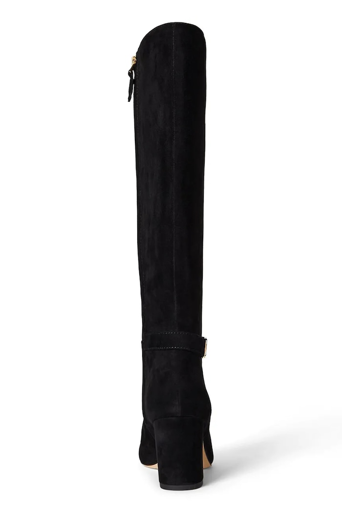 Obutev Elegantni škornji iz semiša Lauren Ralph Lauren Kellie Tl Hl 802967843001.001 črna