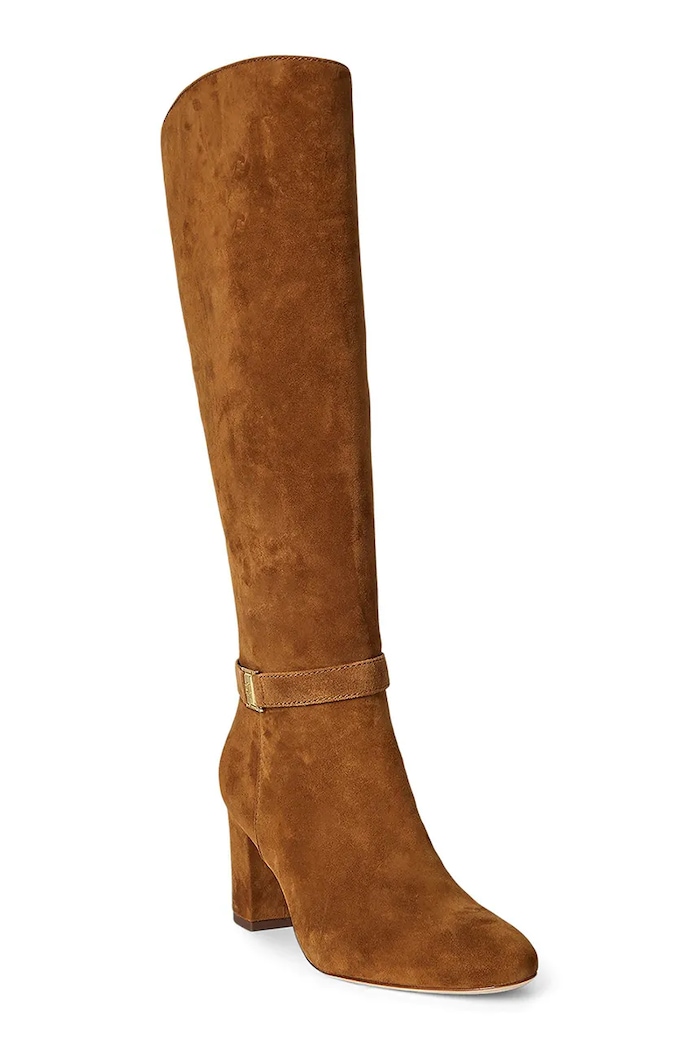 Lauren Ralph Lauren kozaki zamszowe Kellie Tl Hl 802967843002.200 brązowy AW25