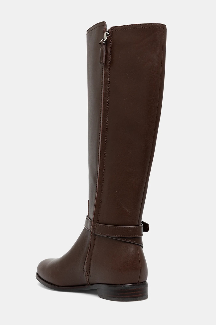 Boty Kožené kozačky Lauren Ralph Lauren Brooke Tll 2 802974383002.200 hnědá