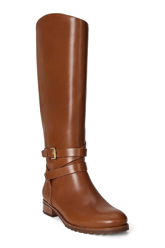 Шкіряні чоботи Lauren Ralph Lauren Collins Tll 802974384001.200 коричневий AW25