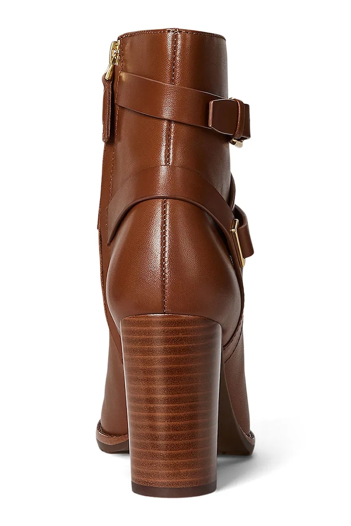 Obuv Kožené členkové topánky Lauren Ralph Lauren Cllns Bt Hl 802974385001.200 hnedá