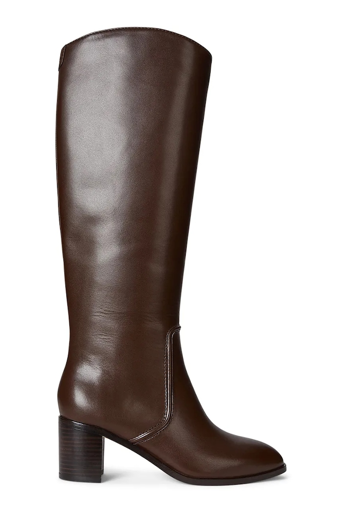 Δερμάτινες μπότες Lauren Ralph Lauren Charly 5-8 cm καφέ 802974388002.200