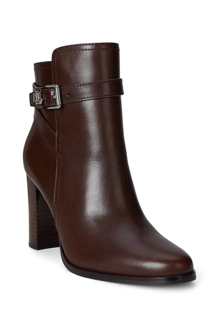 Lauren Ralph Lauren bőr csizma Brke Bt Hl 2 802974475002.200 barna AW25