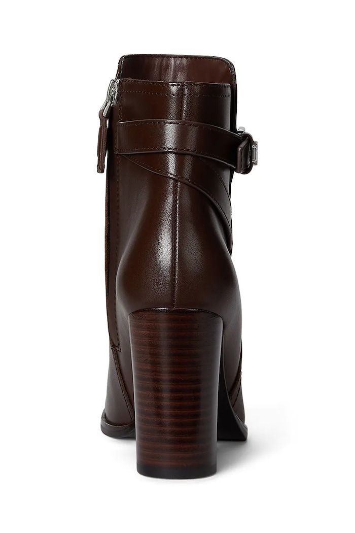 Παπούτσια Δερμάτινες μπότες Lauren Ralph Lauren Brke Bt Hl 2 802974475002.200 καφέ