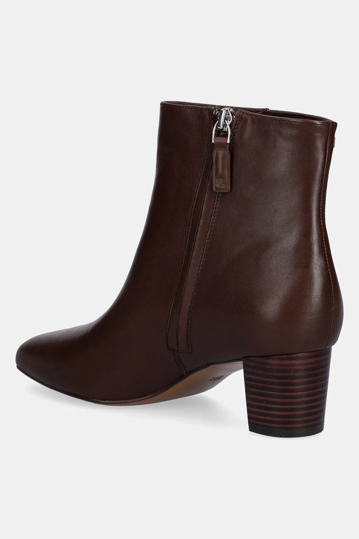 Cipők Lauren Ralph Lauren bőr csizma Demi 802974503002.200 barna