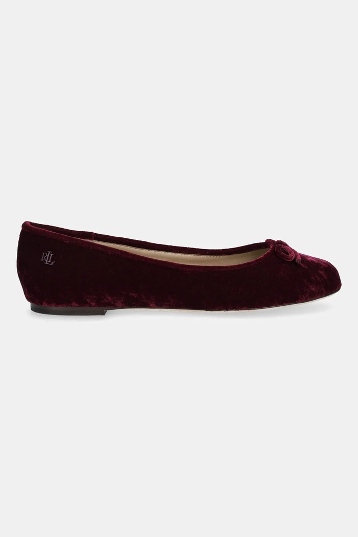Baleríny Lauren Ralph Lauren Jayna IIi 802977875004.500 burgundské AW25