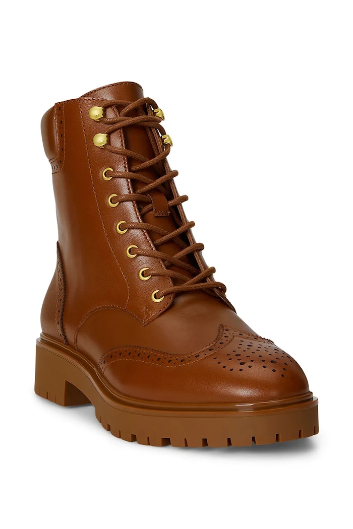 Lauren Ralph Lauren botki skórzane Alysn Lup Pr 802977885001.200 brązowy AW25