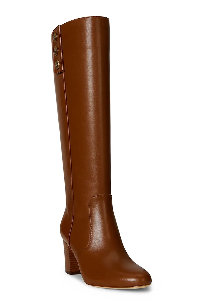 Lauren Ralph Lauren kozaki skórzane Kenndi Tl Hl 802977889001.200 brązowy AW25