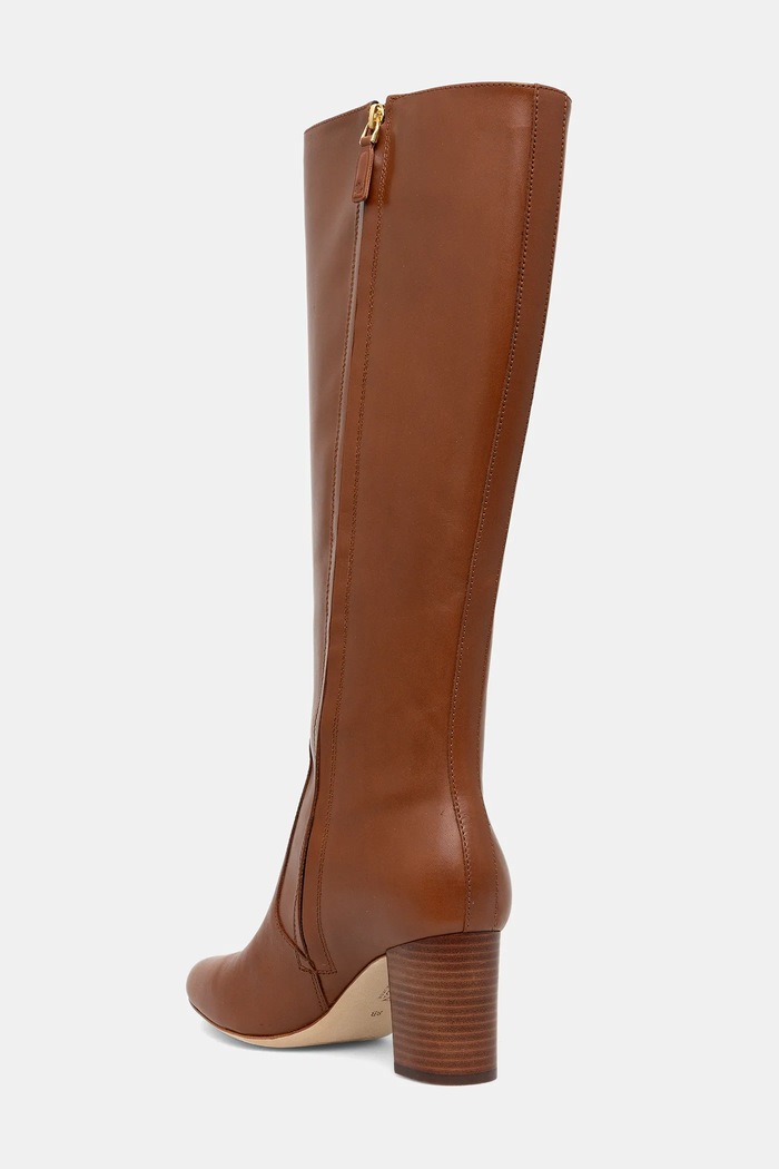 Boty Kožené kozačky Lauren Ralph Lauren Kenndi Tl Hl 802977889001.200 hnědá