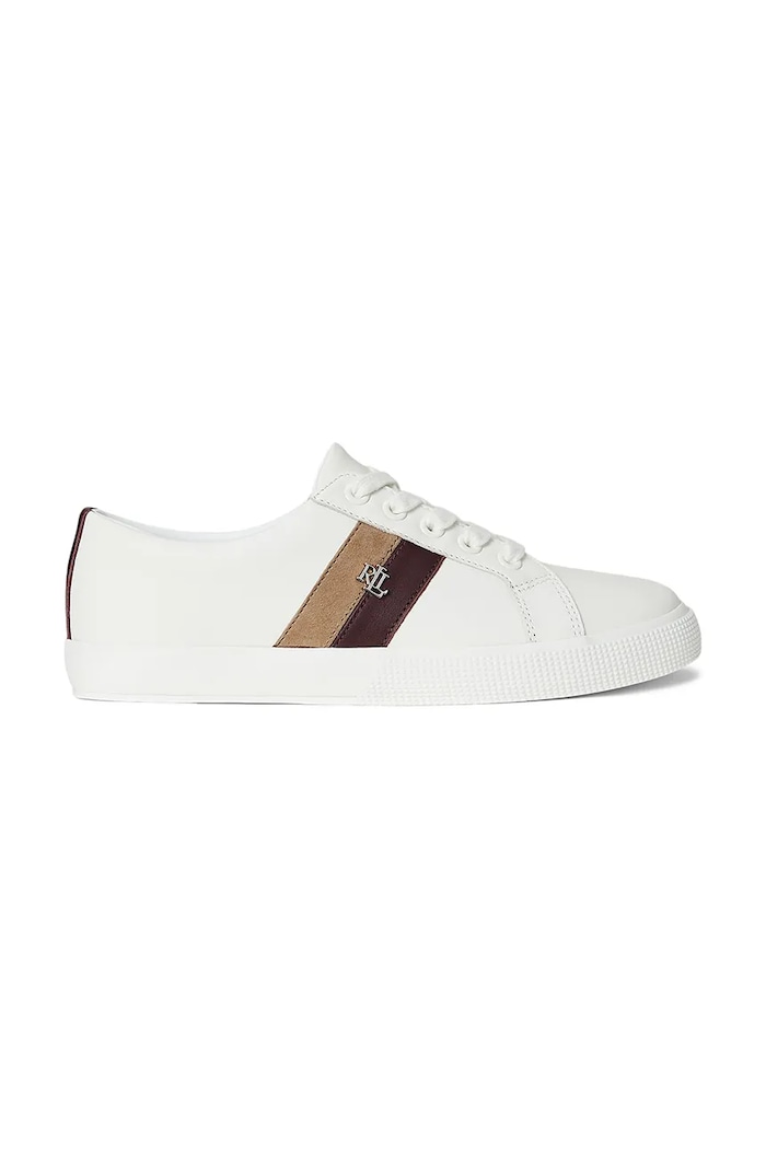 Lauren Ralph Lauren sneakersy skórzane Janson II skóra zamszowa biały 802979187003.100