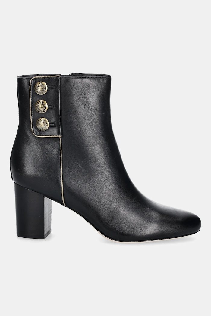 Lauren Ralph Lauren botki skórzane Kenndi Bt Hl 802980065001.001 czarny AW25