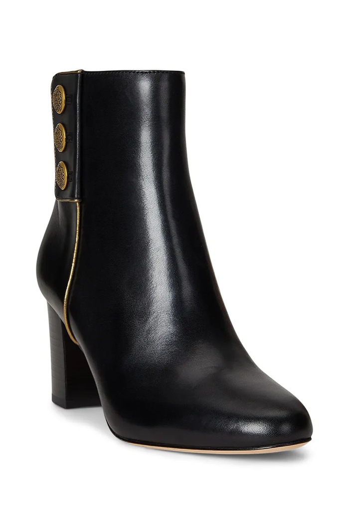 Lauren Ralph Lauren bőr csizma Kenndi Bt Hl 802980065001.001 fekete AW25