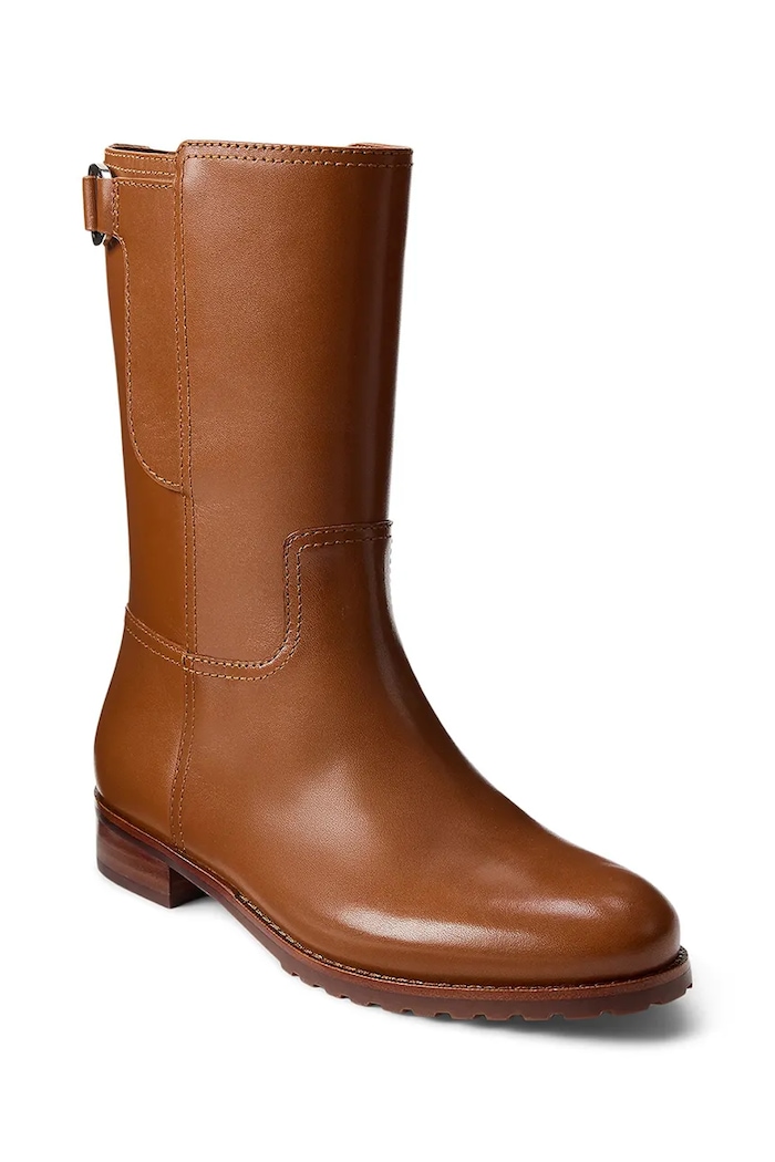 Lauren Ralph Lauren bőr csizma Tasha Mid 802980069002.200 barna AW25