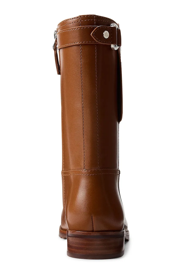 Scarpe Lauren Ralph Lauren stivaletti alla caviglia in pelle Tasha Mid 802980069002.200 marrone