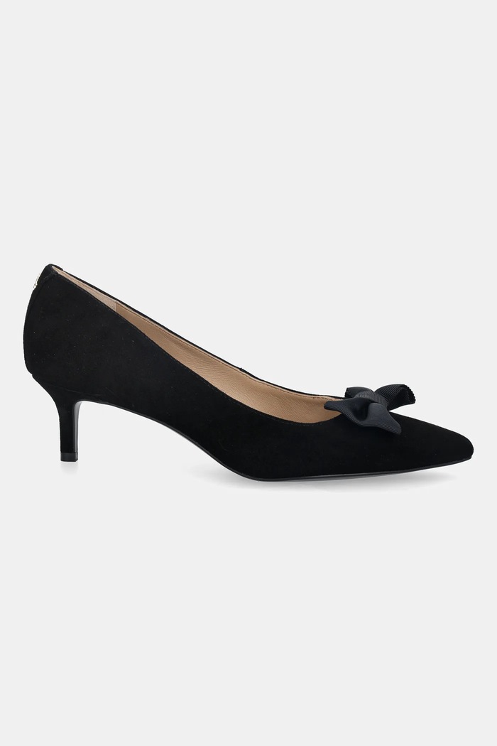 Semišové lodičky Lauren Ralph Lauren Adrienne Bow 802980116001.001 čierna AW25