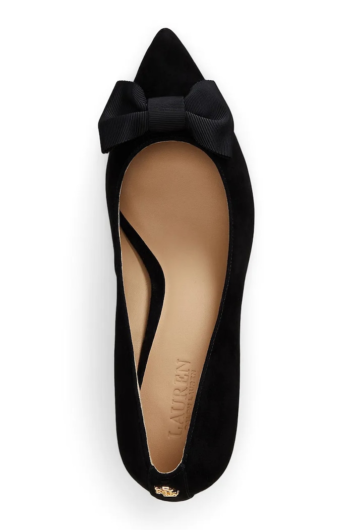 Obuwie Lauren Ralph Lauren szpilki zamszowe Adrienne Bow 802980116001.001 czarny