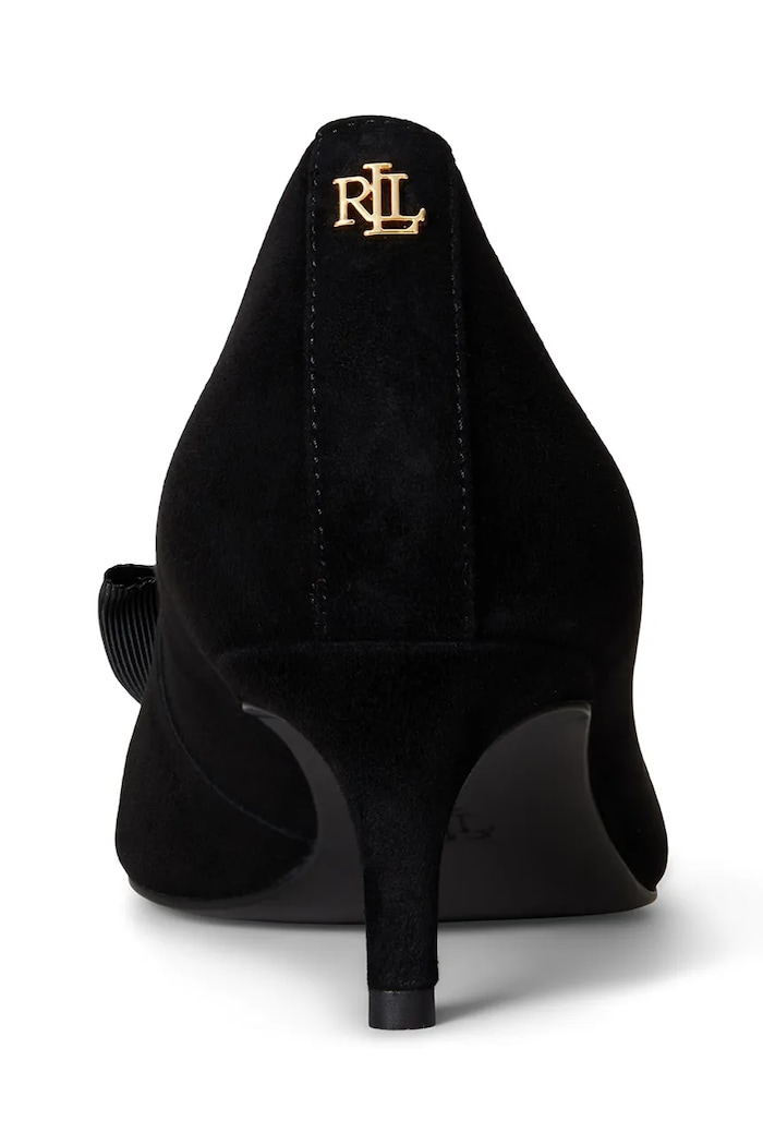 Lauren Ralph Lauren szpilki zamszowe Adrienne Bow czarny 802980116001.001