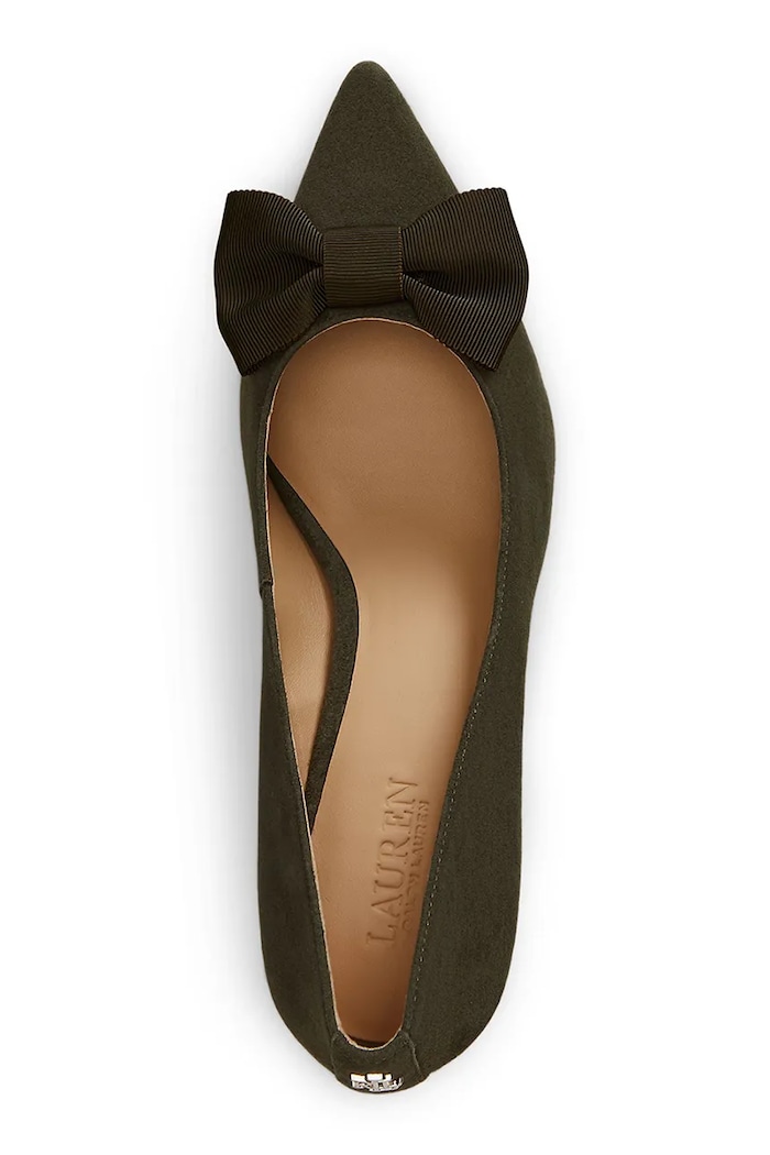 Cipők Lauren Ralph Lauren velúr magassarkú cipő Adrienne Bow 802980116002.301 zöld