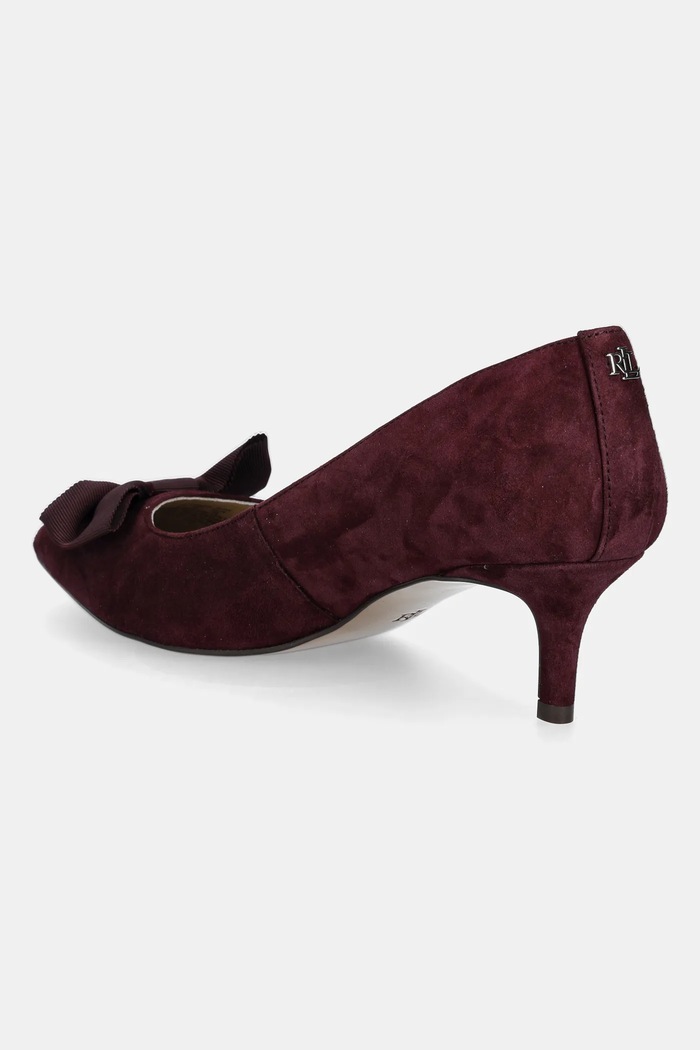 Обувки Велурени обувки с тънък ток Lauren Ralph Lauren Adrienne Bow 802980116003.600 виолетов