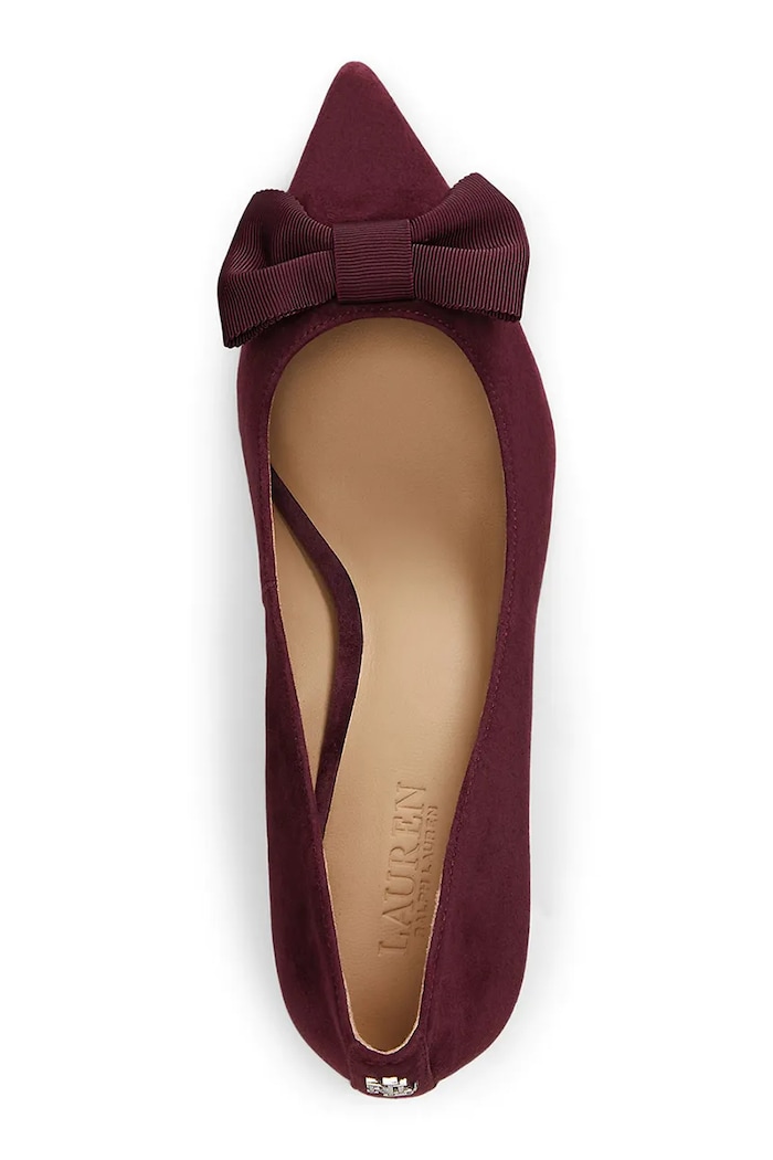 Obuwie Lauren Ralph Lauren szpilki zamszowe Adrienne Bow 802980116003.600 fioletowy