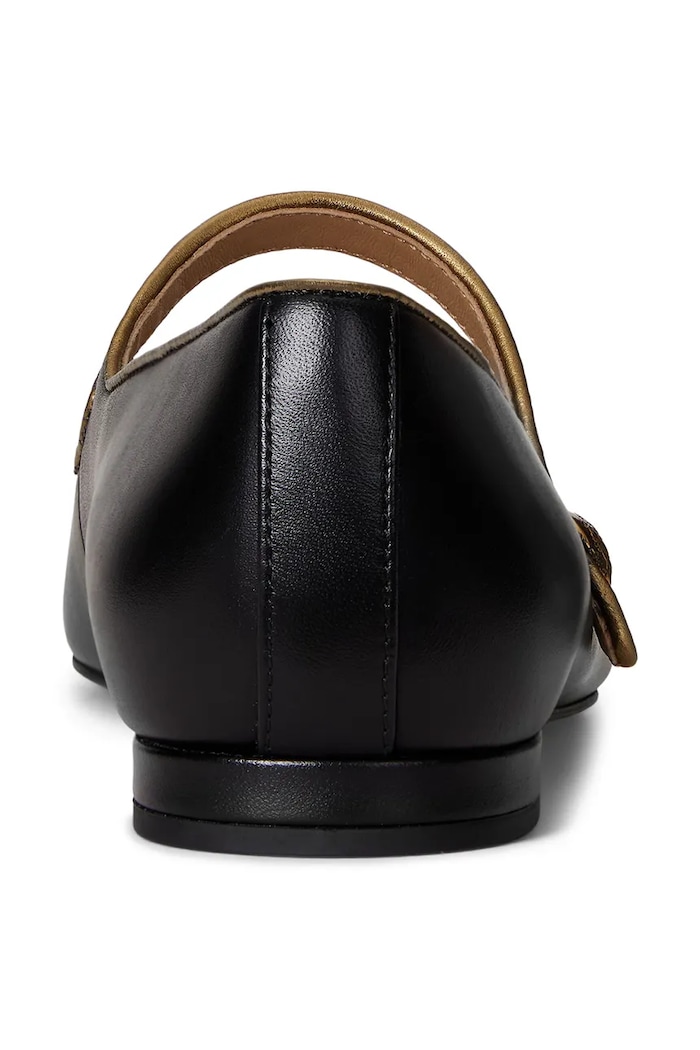 Kožne balerinke Lauren Ralph Lauren Londyn Mj2 crna 802980119001.001