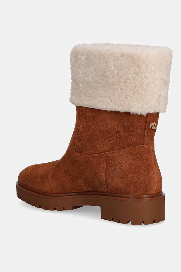 Cipők Lauren Ralph Lauren velúr bokacsizma Allyson Srlg 802980553002.200 barna
