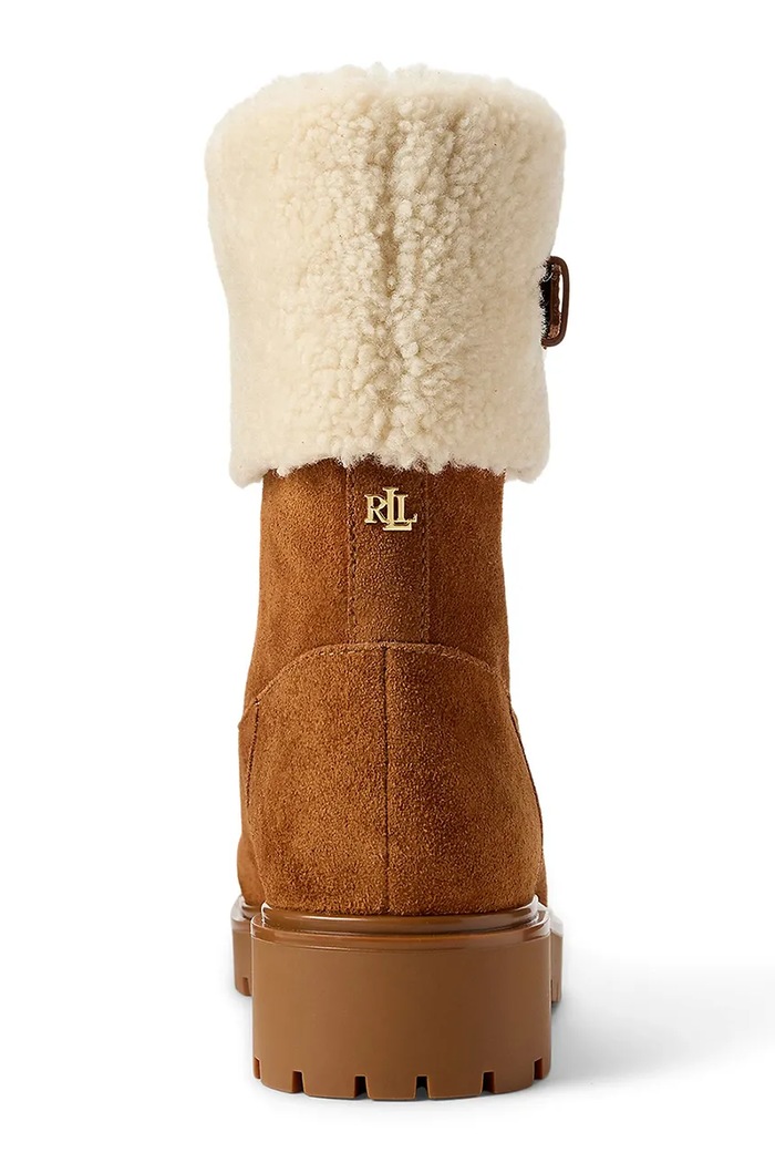 Obuwie Lauren Ralph Lauren botki zamszowe Allyson Srlg 802980553002.200 brązowy