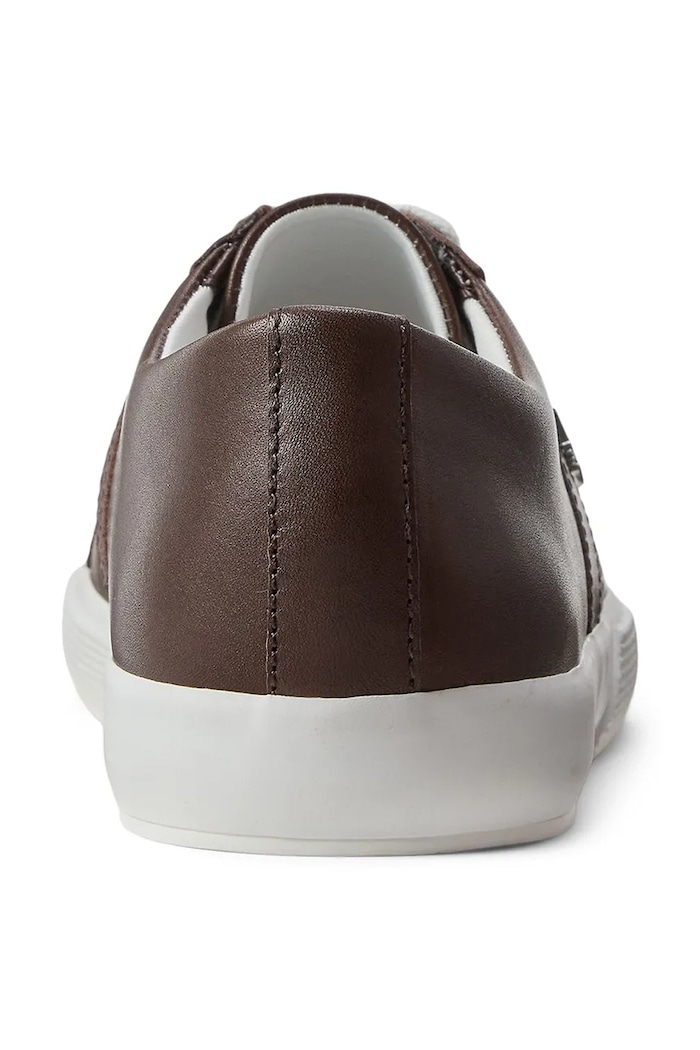 Lauren Ralph Lauren sneakersy skórzane Janson II brązowy 802P02448001.200